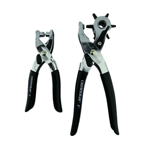 Set Alicates Sacabocado 2 Piezas Ojetillos Crownman