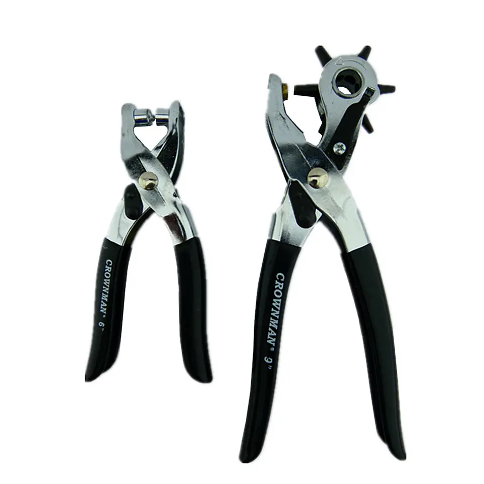 Set Alicates Sacabocado 2 Piezas Ojetillos Crownman 1