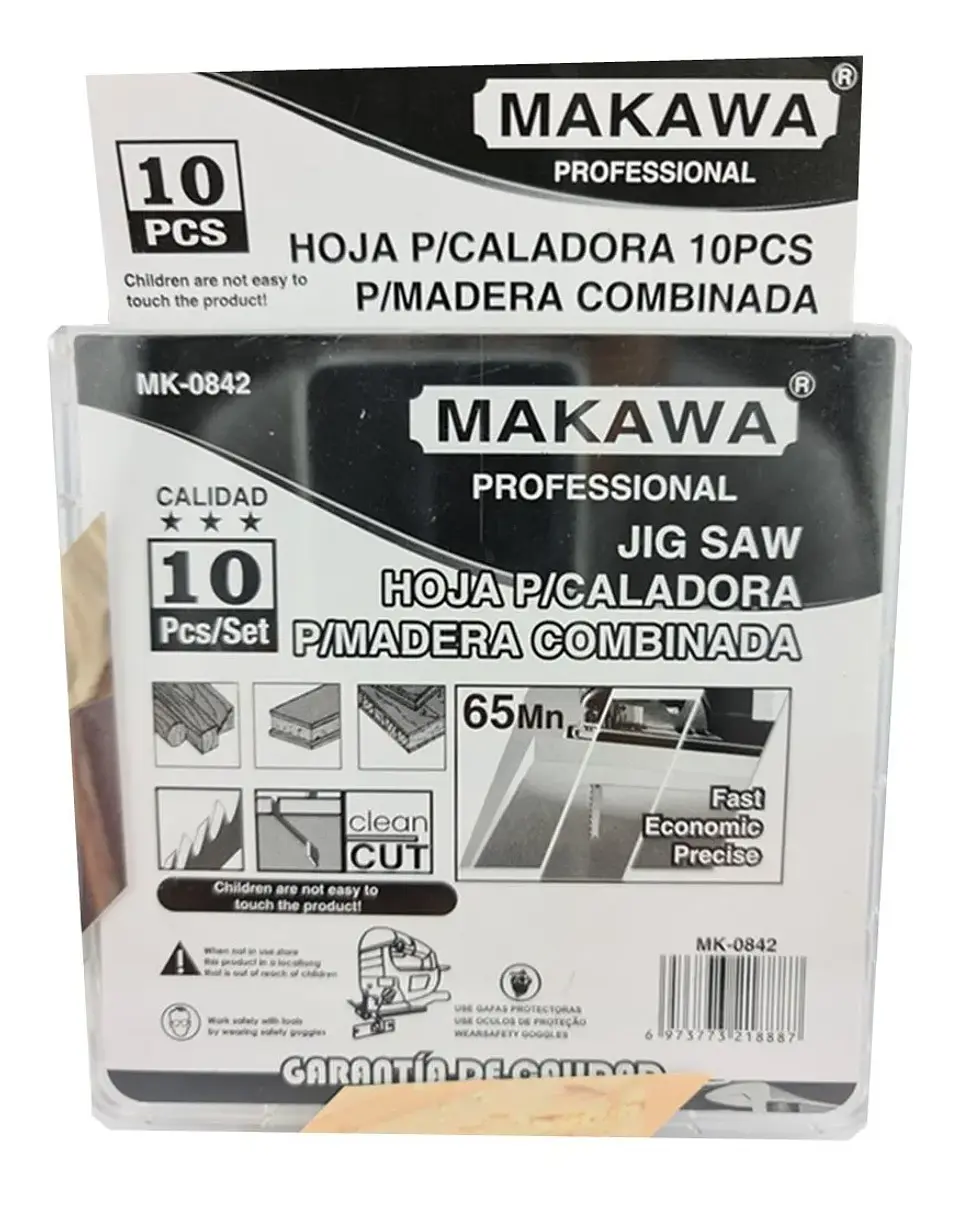 Set Jgo De Hojas Para Sierra Caladora P/ Madera 10 Pcs Mk 3