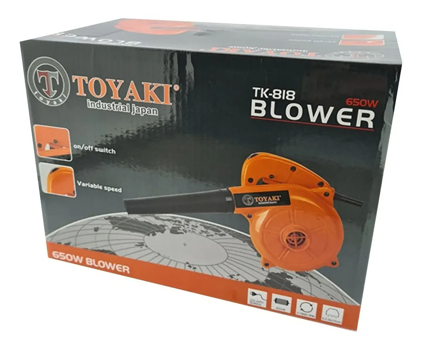 Soplador De Aire Aspirador Eléctrico 650w Toyaki Tk-818 2