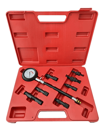 Set Kit Compresimetro Automotriz Bencinero Gasolina