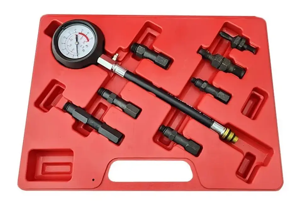 Set Kit Compresimetro Automotriz Bencinero Gasolina 2