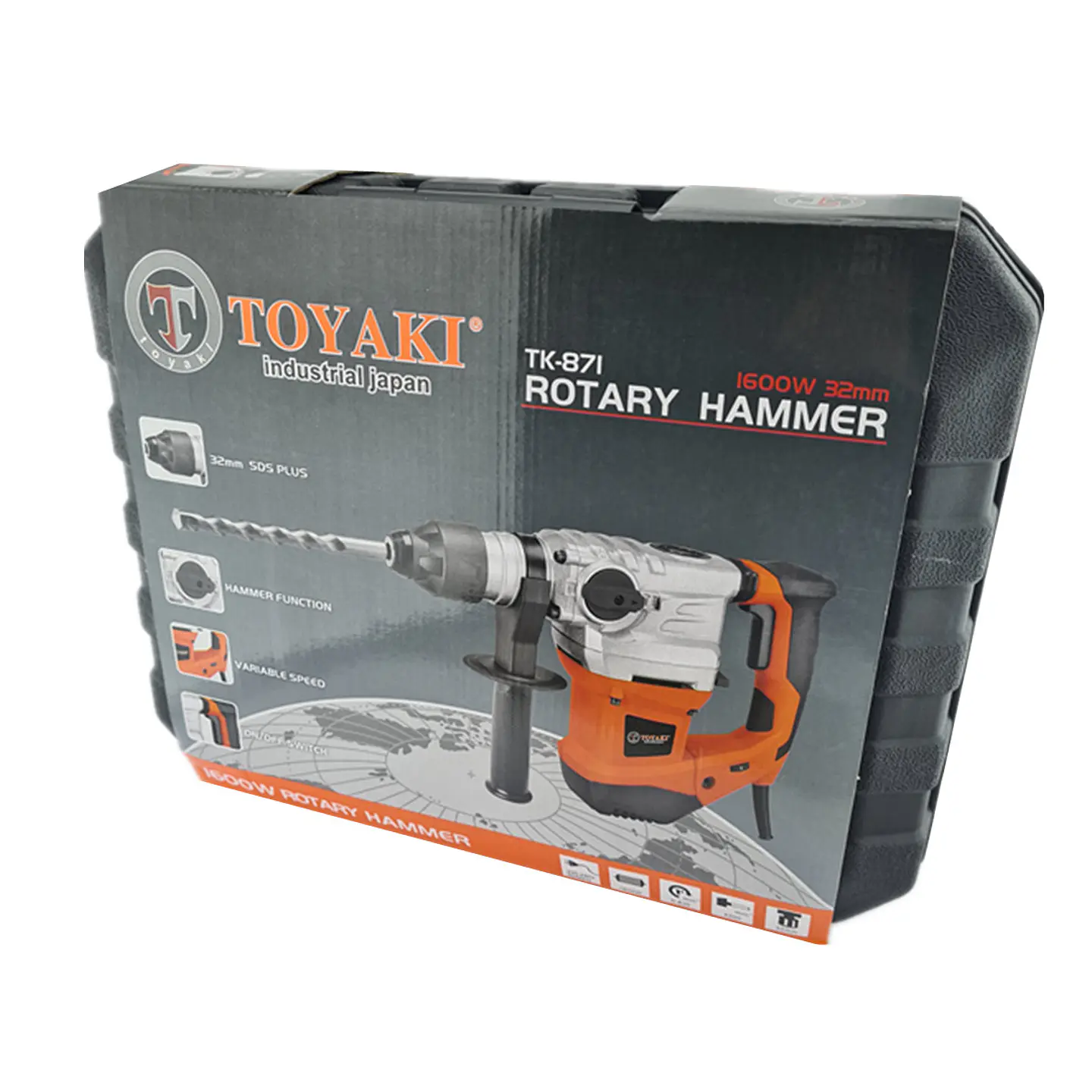 Rotomartillo Percutor Sds Plus Toyaki 1600w Tk-871 4