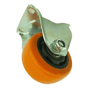 Rueda Naranja Fija 3 Pulgadas