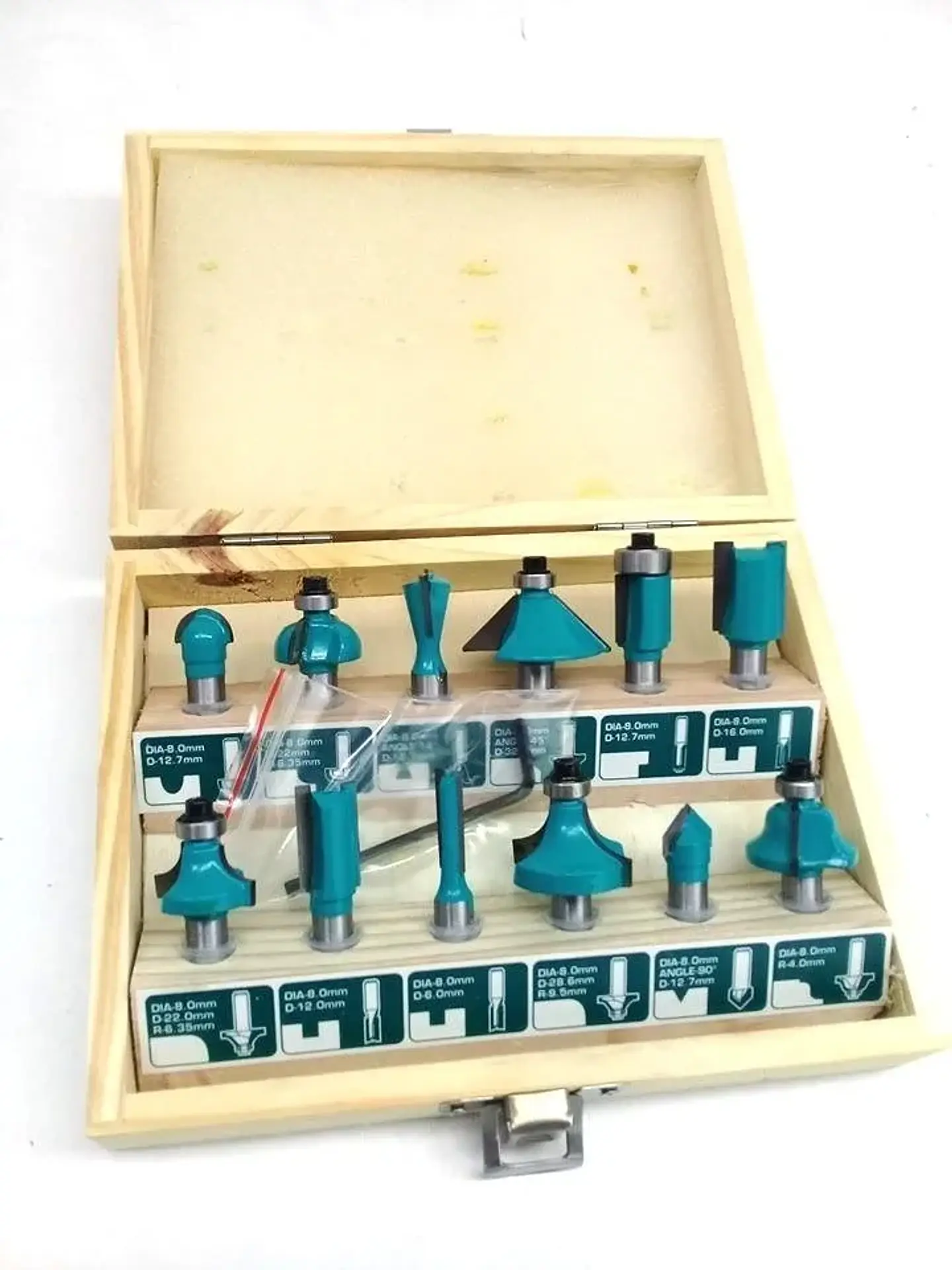 Kit Set Juego De Fresas 12 Piezas 6mm Tupi Router Total 2