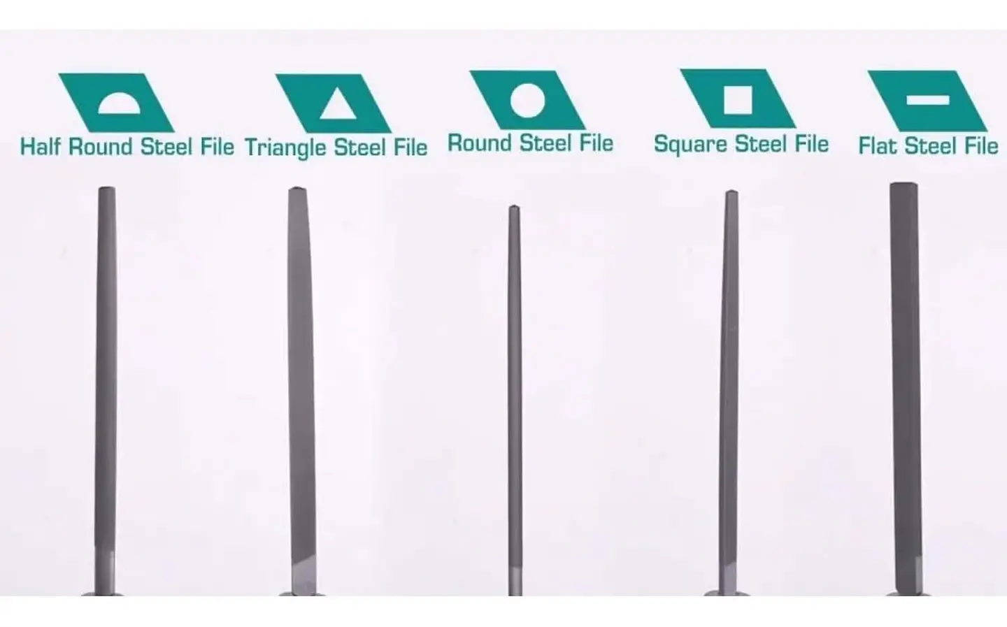 Kit Set Juego De Mini Limas 6 Piezas 3mm X 140mm Total 2