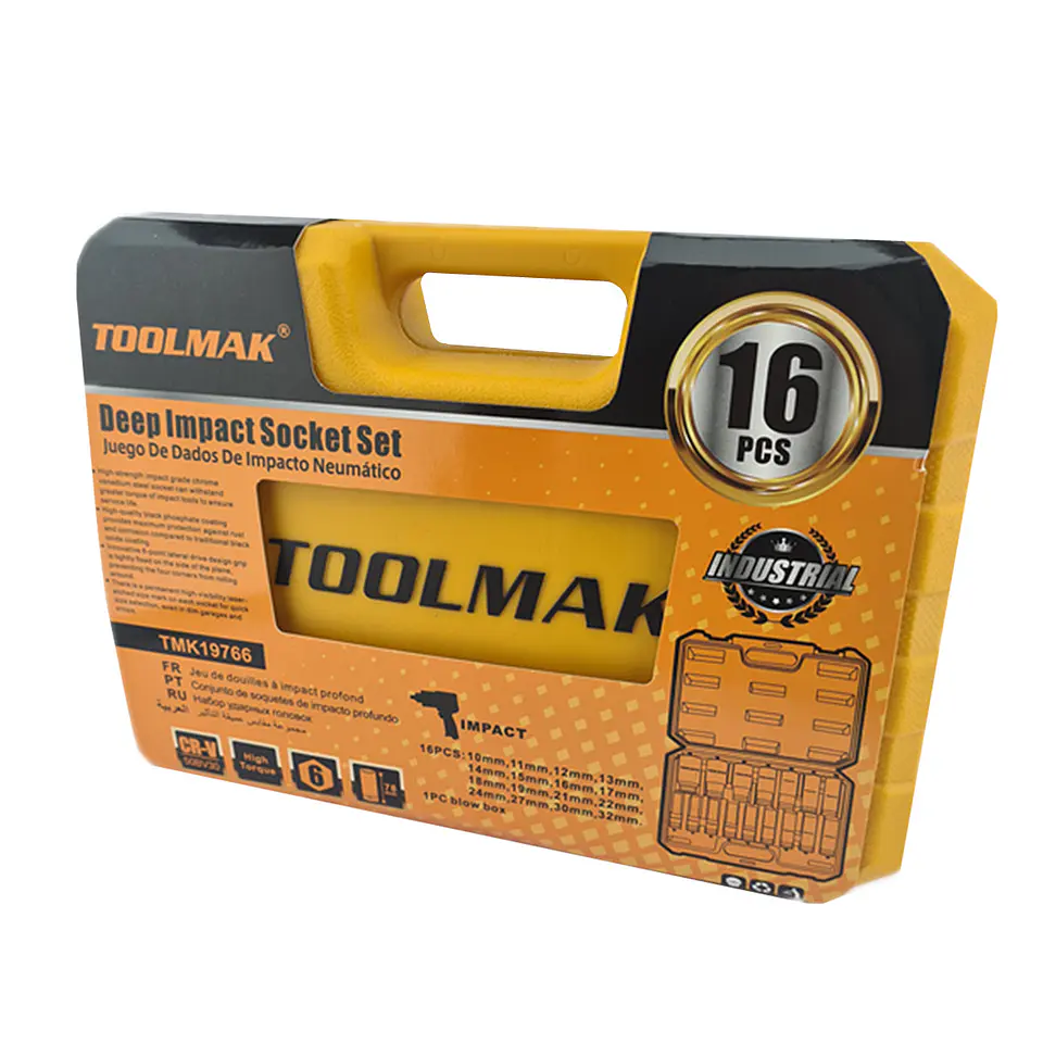 Kit Juegos Dados Impacto Cuadrante De 1/2 16 Piezas Toolmak 3