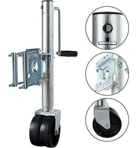 Pata Carro Arrastre Rueda Doble Maniobrable Enganche Crow