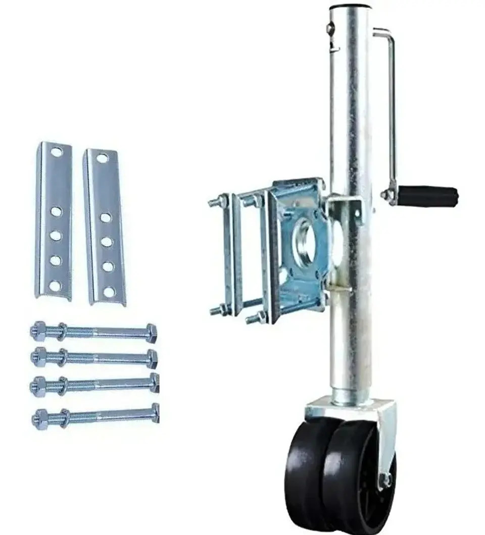 Pata Carro Arrastre Rueda Doble Maniobrable Enganche Crow 2