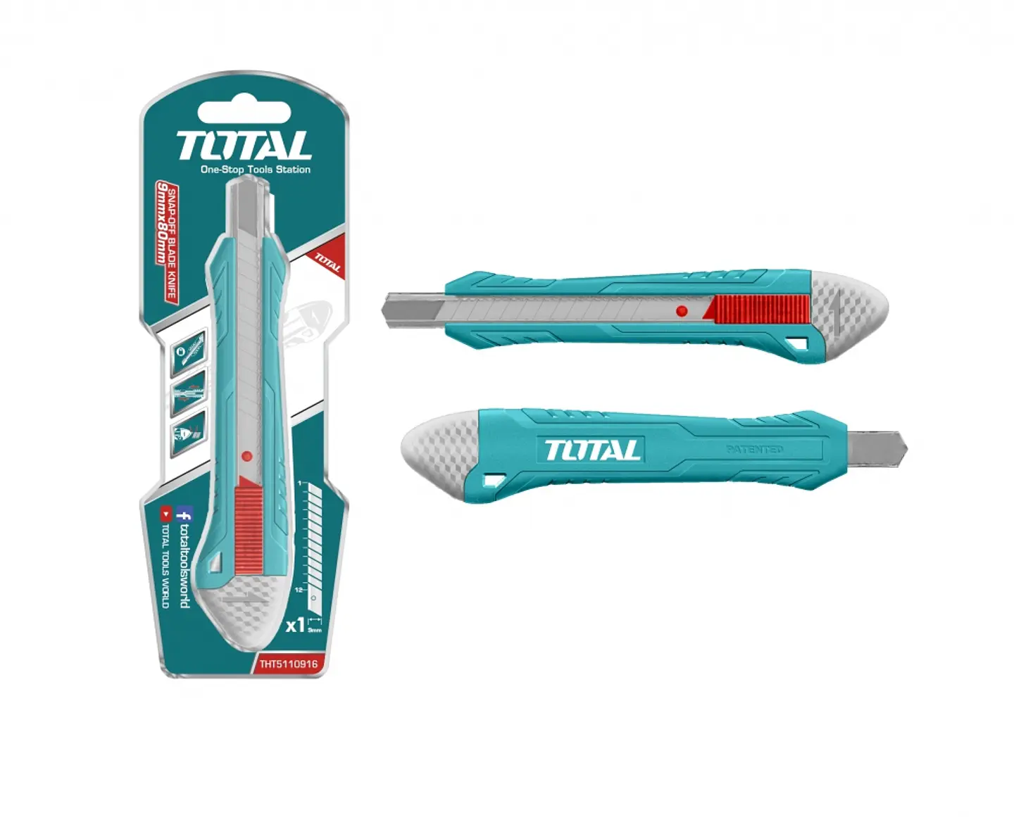 Corta Carton Cuchillo Cartonero 9mm X 80mm Total Tht5110916 1