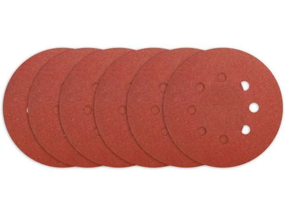 5 Disco Lija Para Pulir 125mm Velcro Grano Variado Ingco 2