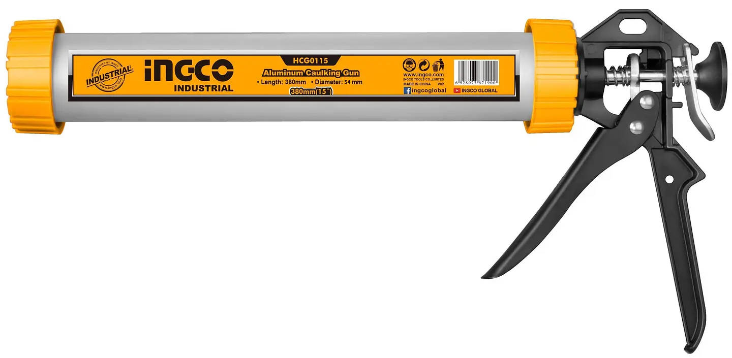 Pistola Calafatera Para Pate Silicona 15 PuLG Ingco Hcg0115 1