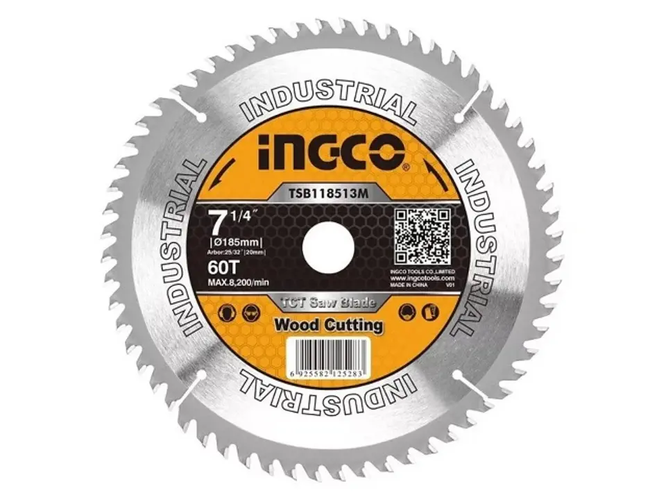 Disco De Sierra Circular 7 1/4 Pulgadas 60d Ingco Tsb118513 1