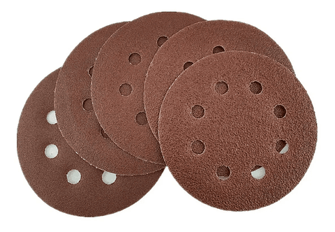 5 Disco Lija Para Pulir 115mm Velcro Grano Variado Toolmak