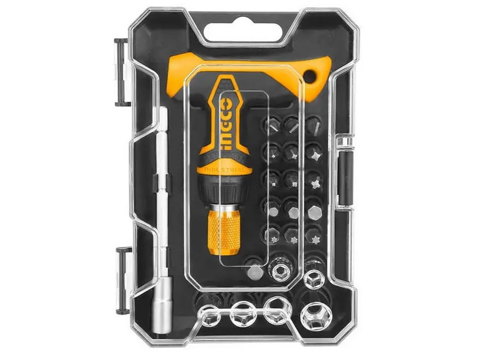 Kit Destornillador 24 Pcs C/ Llave Mango T Ingco Hksdb0188 1