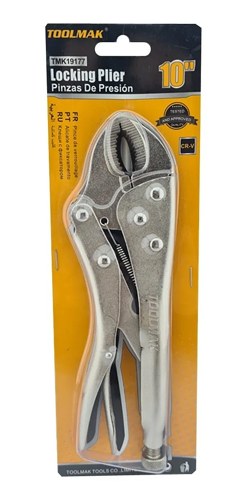 Alicate Caiman De Presion Boca Curva 10 Pulgadas Toolmak