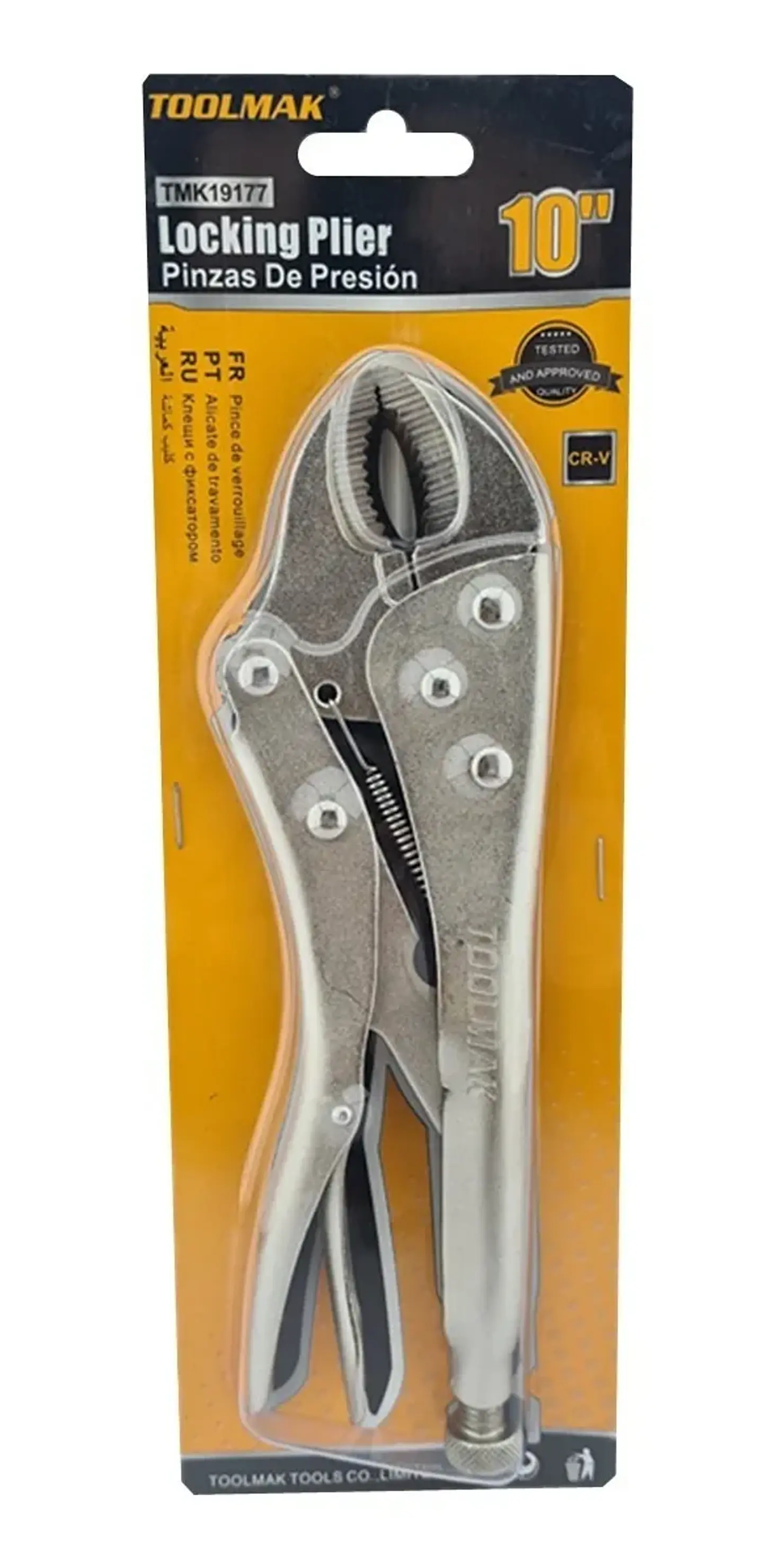 Alicate Caiman De Presion Boca Curva 10 Pulgadas Toolmak 1