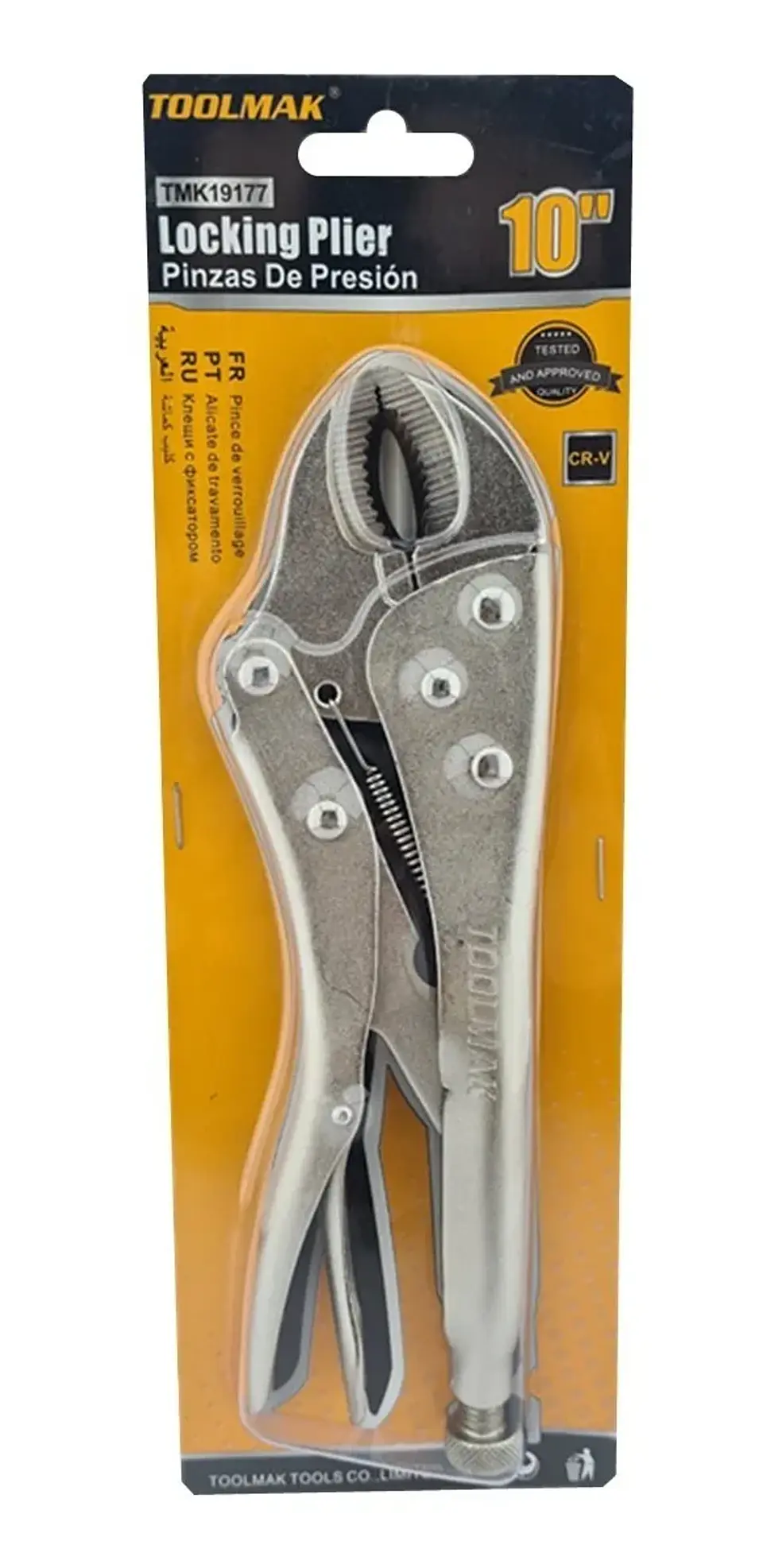 Alicate Caiman De Presion Boca Curva 10 Pulgadas Toolmak 1