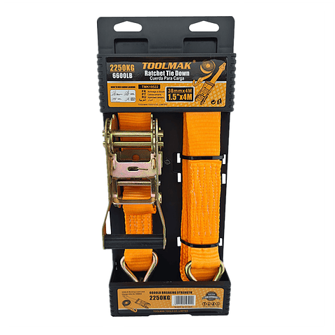 Eslinga Cinta Amarre Con Ratchet 1.5 Pulgada X 4 M Toolmak