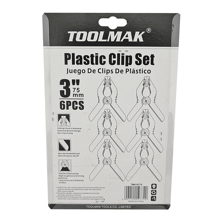 Juego De Pinzas Abrazaderas Con Resorte Para Carpinteria Tmk 2