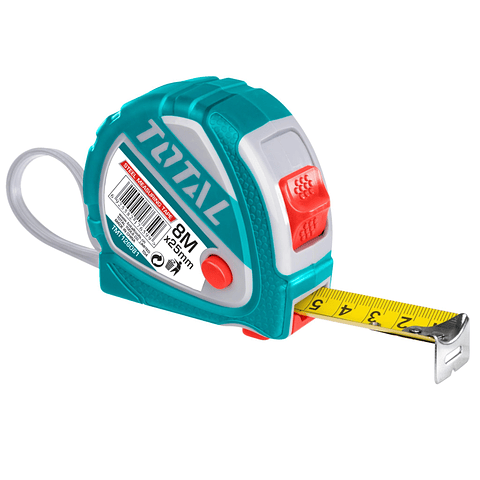 Cinta Huincha De Medir Metrica De Acero 8m Total Tmt126081