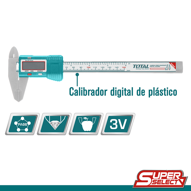 Pie De Metro Vernier Calibrador Digital 6 0-150mm Tmt331501