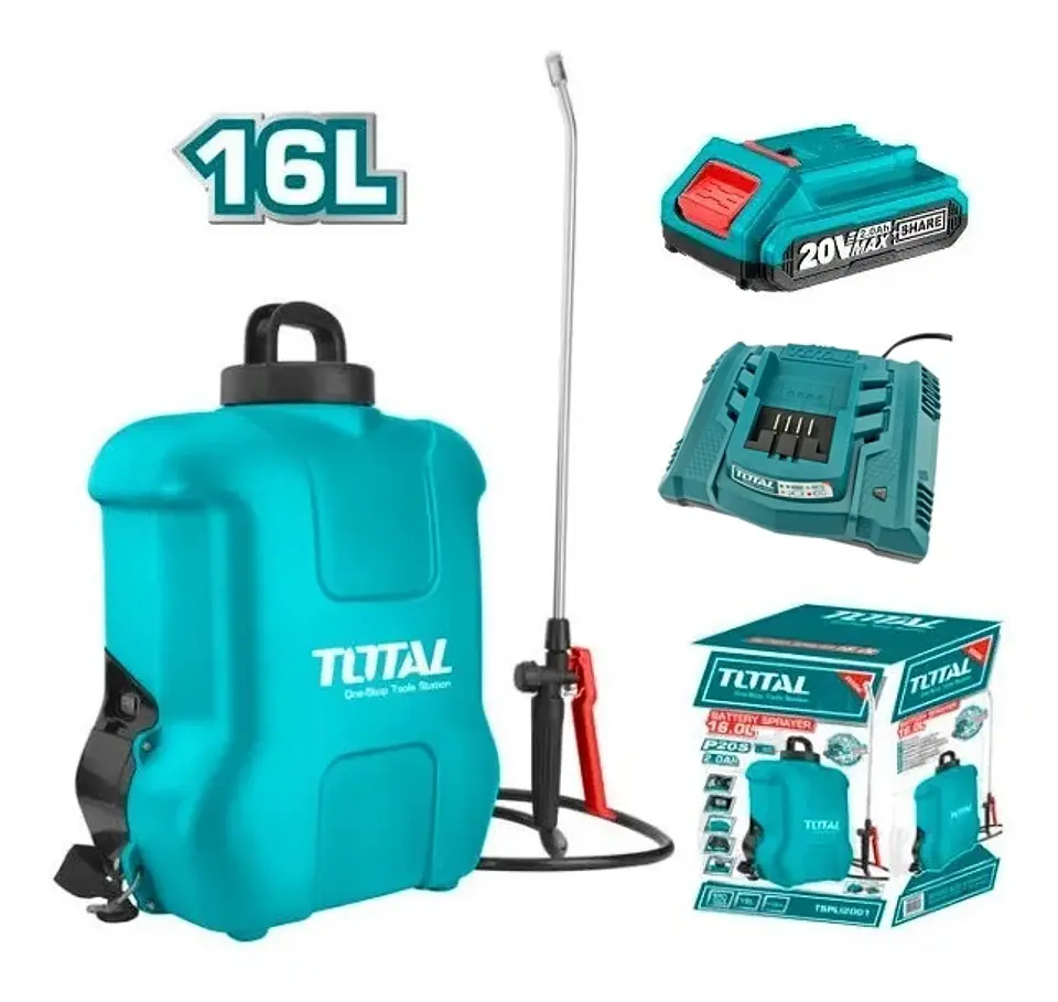 Pulverizador Fumigador Inalambrico 20v Cargador + Bateria 16 Lts Total 1