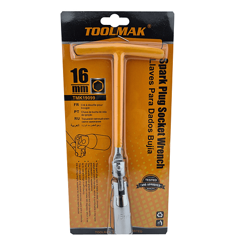 Llave Dado Saca Bujia Auto 16mm Toolmak Tmk19099
