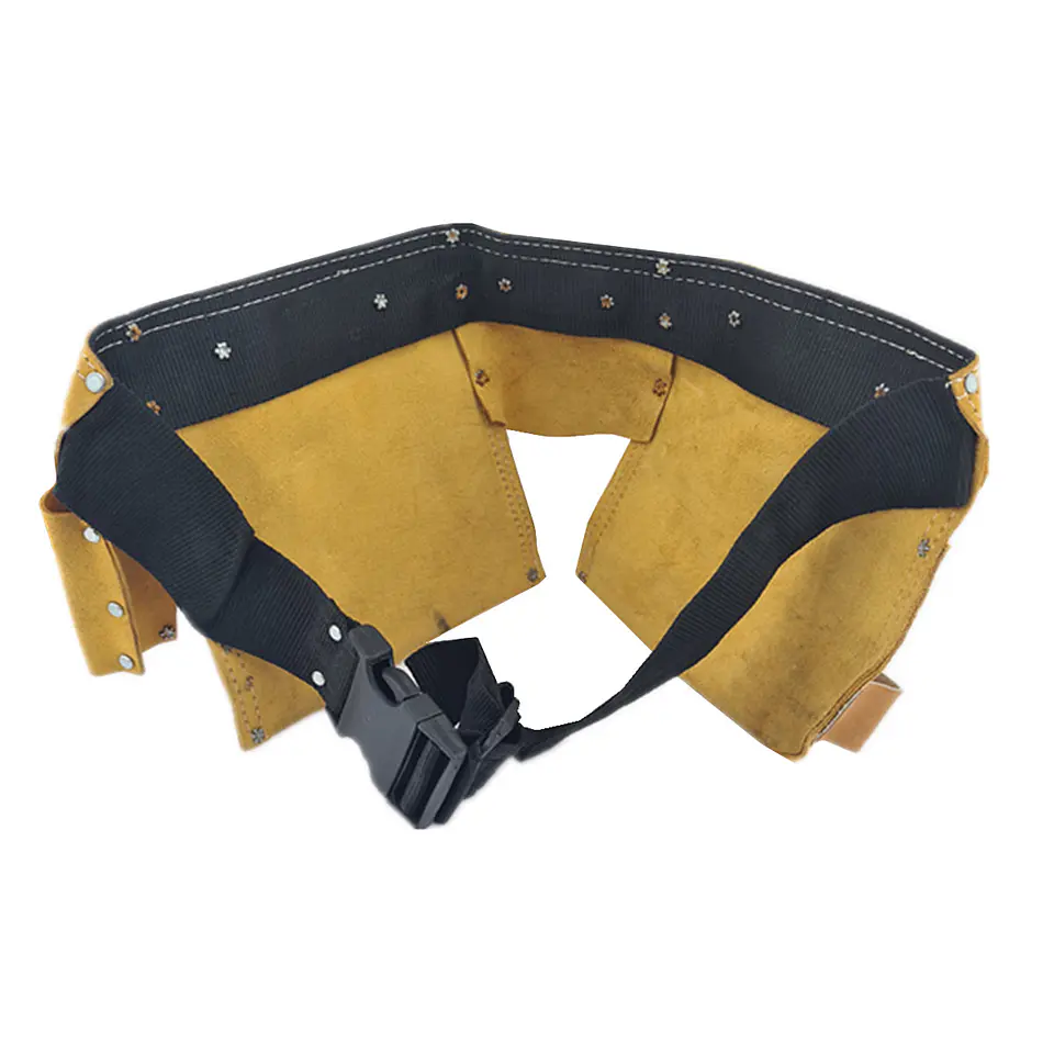 Coleto Carpintero Portaherramienta Doble De Cuero Mk-et01 4