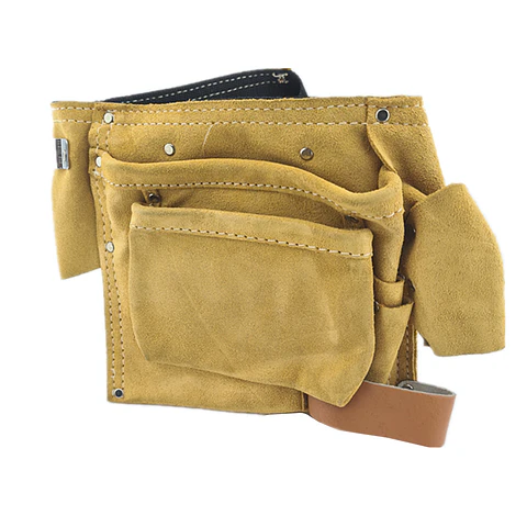Coleto Carpintero Portaherramienta Doble Cuero Mk-et02
