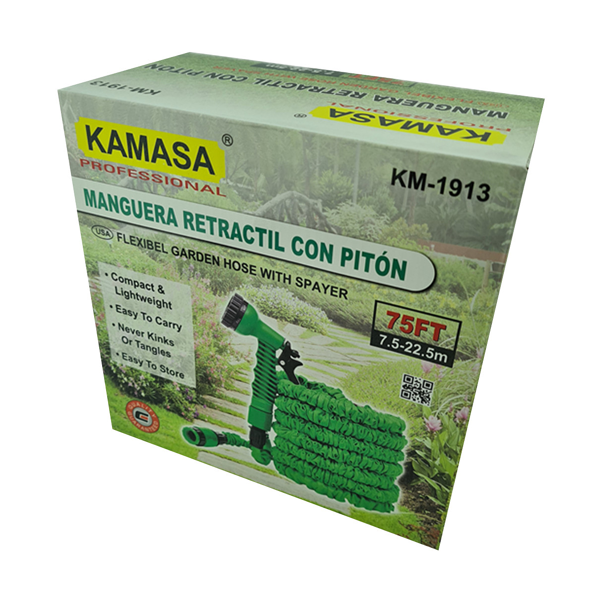 Contribuyente Automáticamente estético Manguera Retractil Flexible Jardin Riego 7.5-22.5m Kamasa