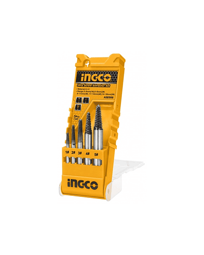 Extractor Tornillo Pernos Cortados 5 Piezas Ingco Ase008