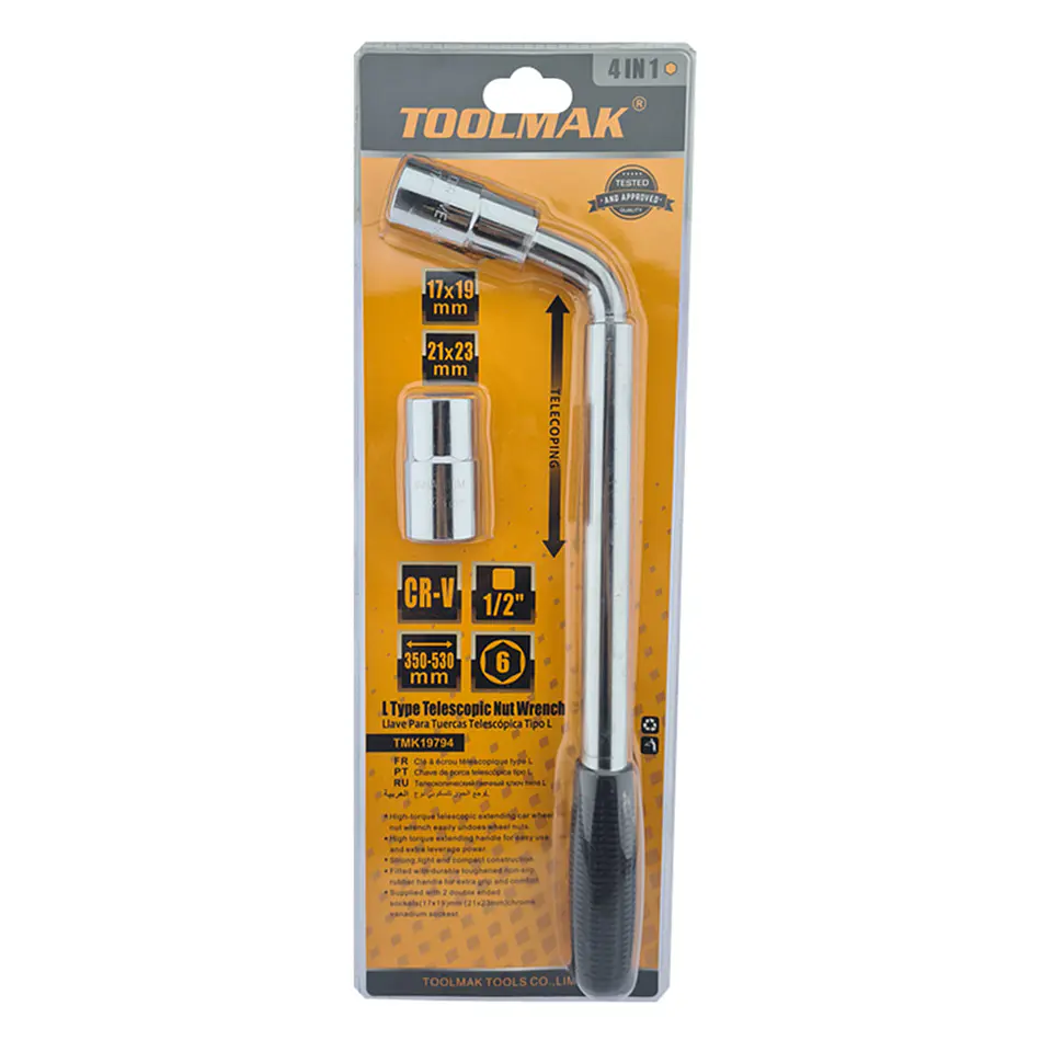 Llave De Rueda Con Barrote Llantas Universal 17-19 21-23 Mm 3