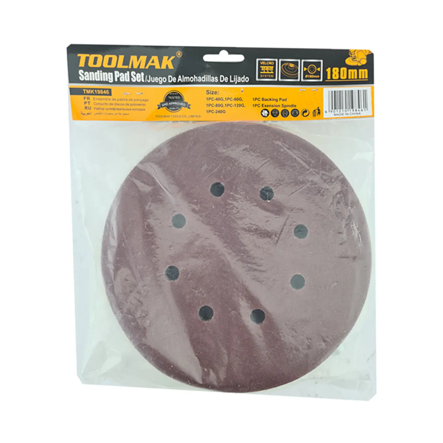 Kit Accesorios Para Pulir 180mm 7 Pulgadas Con Adaptador Tmk 2