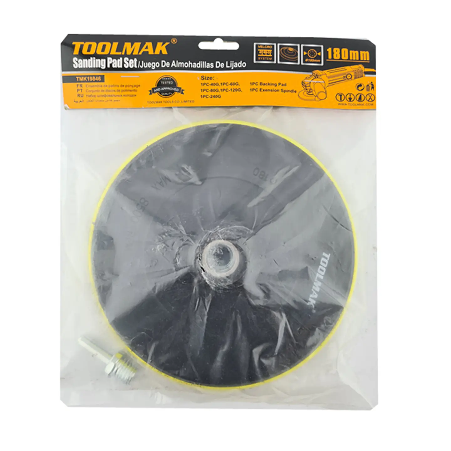 Kit Accesorios Para Pulir 180mm 7 Pulgadas Con Adaptador Tmk 3