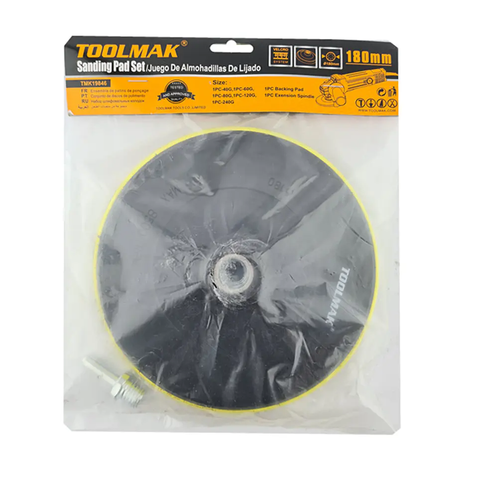 Kit Accesorios Para Pulir 180mm 7 Pulgadas Con Adaptador Tmk 3