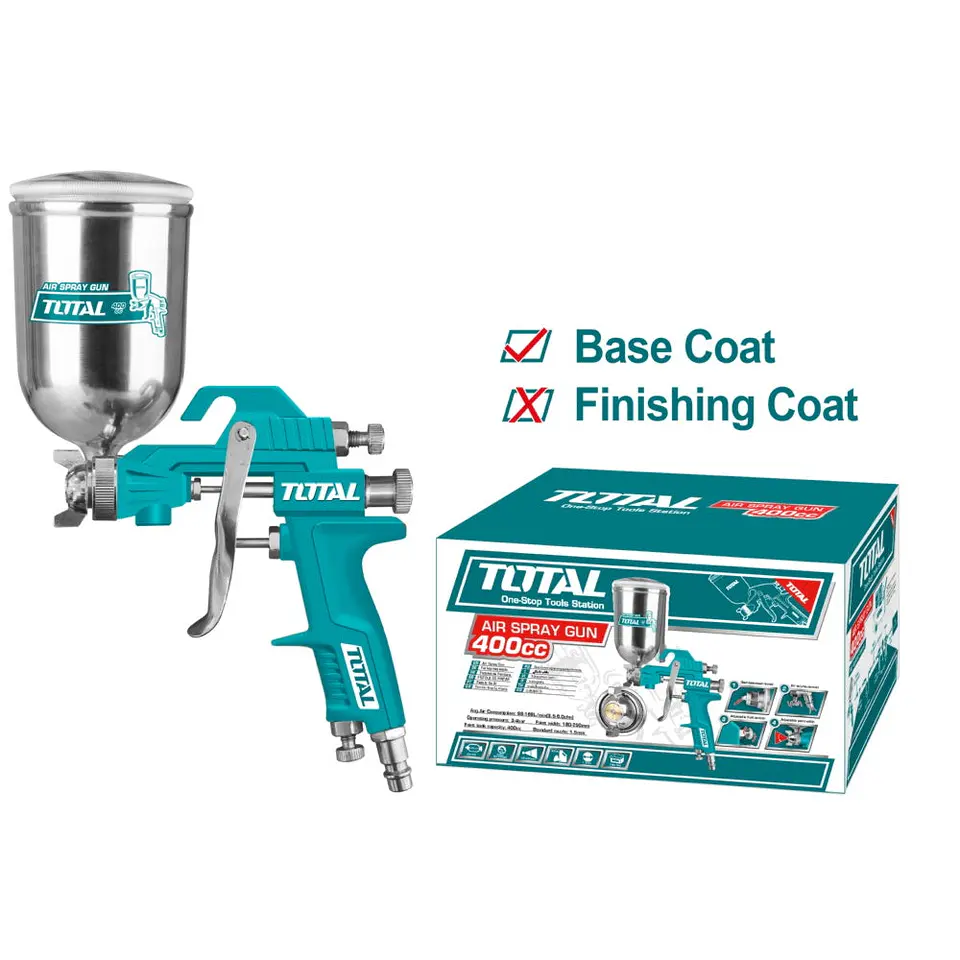 Pistola De Pintura 400cc De Aire 1.5mm Total Tat10402 1