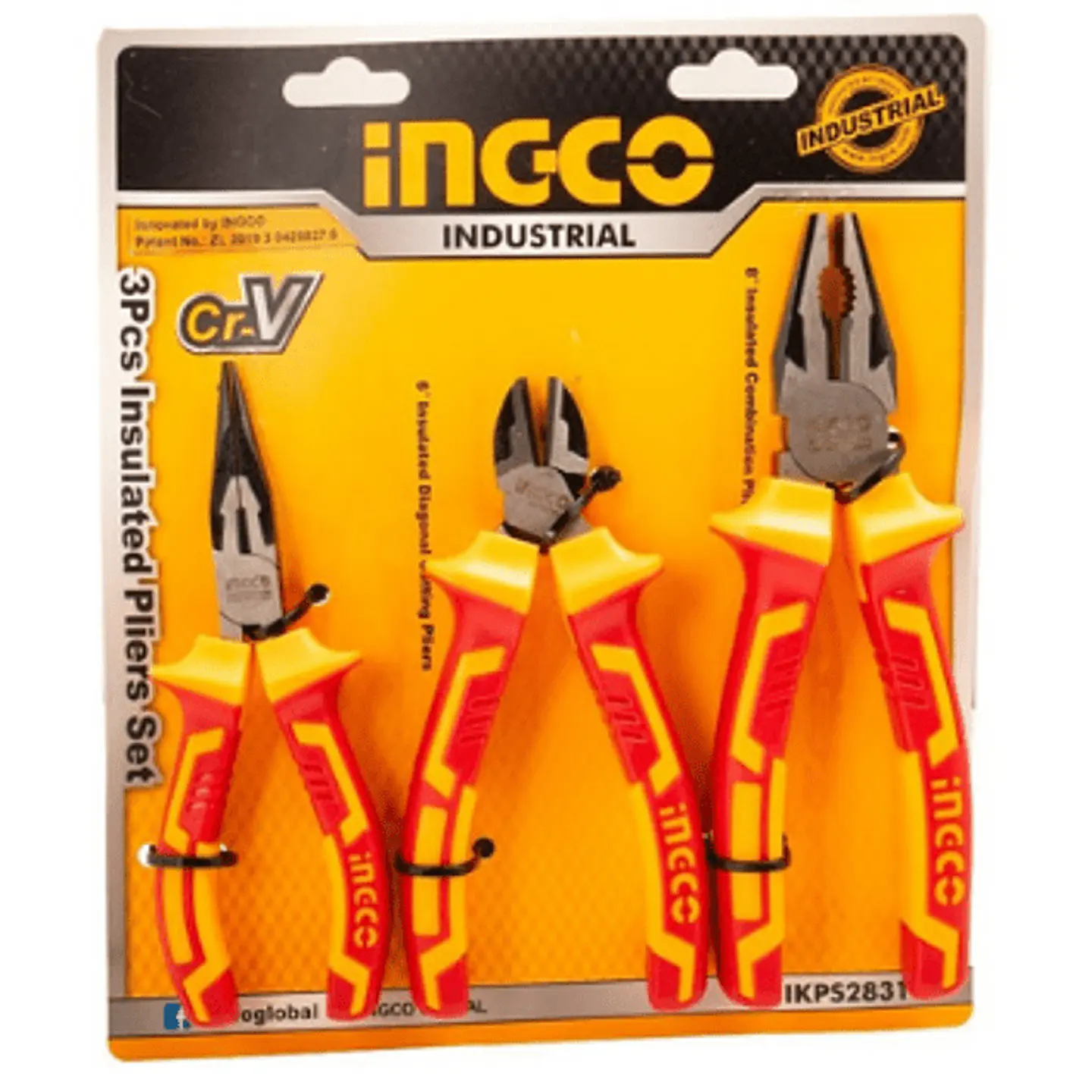 Kit Set Juego De Alicates Aislados 3 Piezas Ingco Hikps28318 2