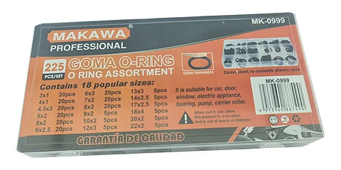 Juego Orrines O-ring Universales 225 Pcs Milimetro Makawa