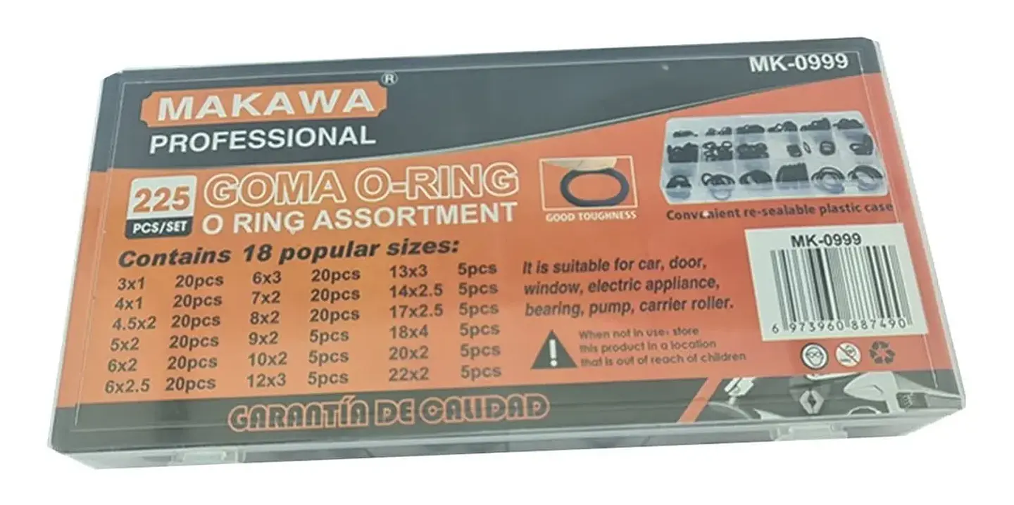 Juego Orrines O-ring Universales 225 Pcs Milimetro Makawa 2