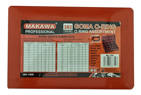 Juego Orrines O-ring Universales 382 Pcs Milimetro Makawa