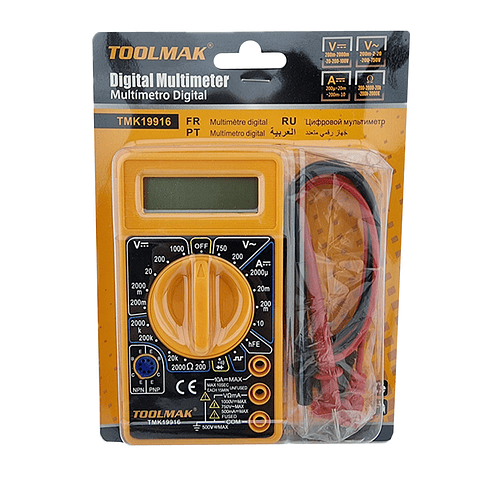 Multimetro Multitester Digital Toolmak Tmk19916