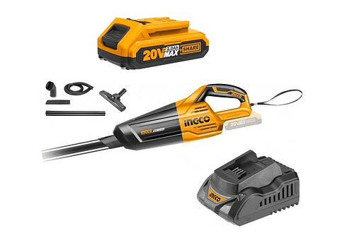 Aspiradora Inalambrica 20v Cargador + Bat+ Carg 0,7l Ingco