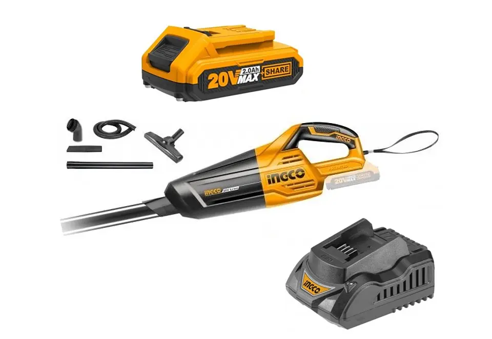 Aspiradora Inalambrica 20v Cargador + Bat+ Carg 0,7l Ingco 1