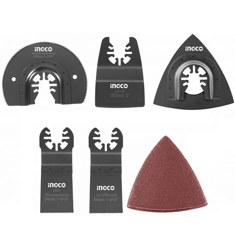 Kit Juego De Hojas Multifuncional Oscilante 15 Piezas Ingco 1