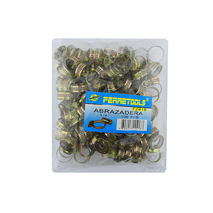 Set Abrazaderas 3/4 Metalicas Manguera Jardin - 100 Unidades
