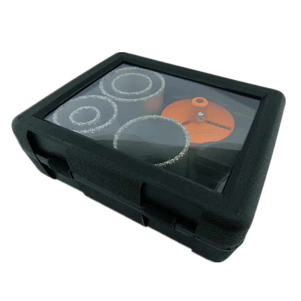 Kit Set Juego Broca Sierra Copa Diamantada 7 Piezas Makawa 2