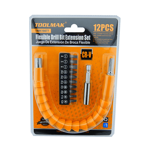 Juego De Extension Flexible Para Taladro Destornillador Toolmak