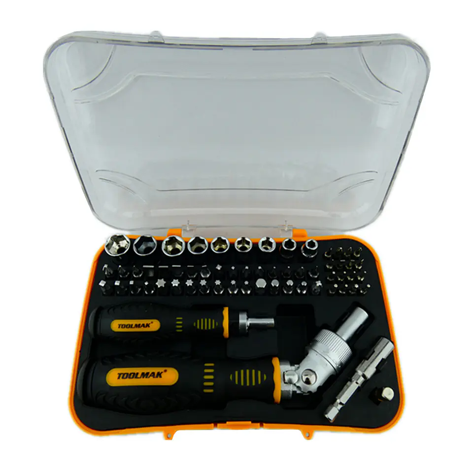 Juego Puntas Destornillador Con Ratchet 1/4 61 Piezas Toolmak 1