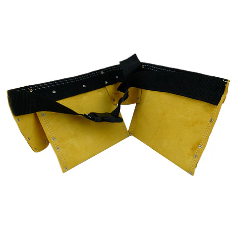 Coleto Carpintero De Cuero Doble Porta Herramienta Tmk19830